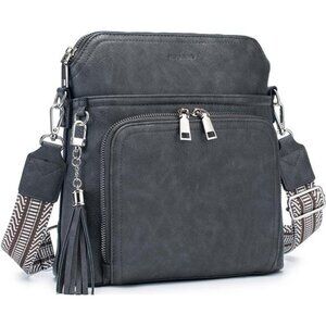 Crossbody Purse for Women Vegan Leather Medium Crossbody Wallet Bag